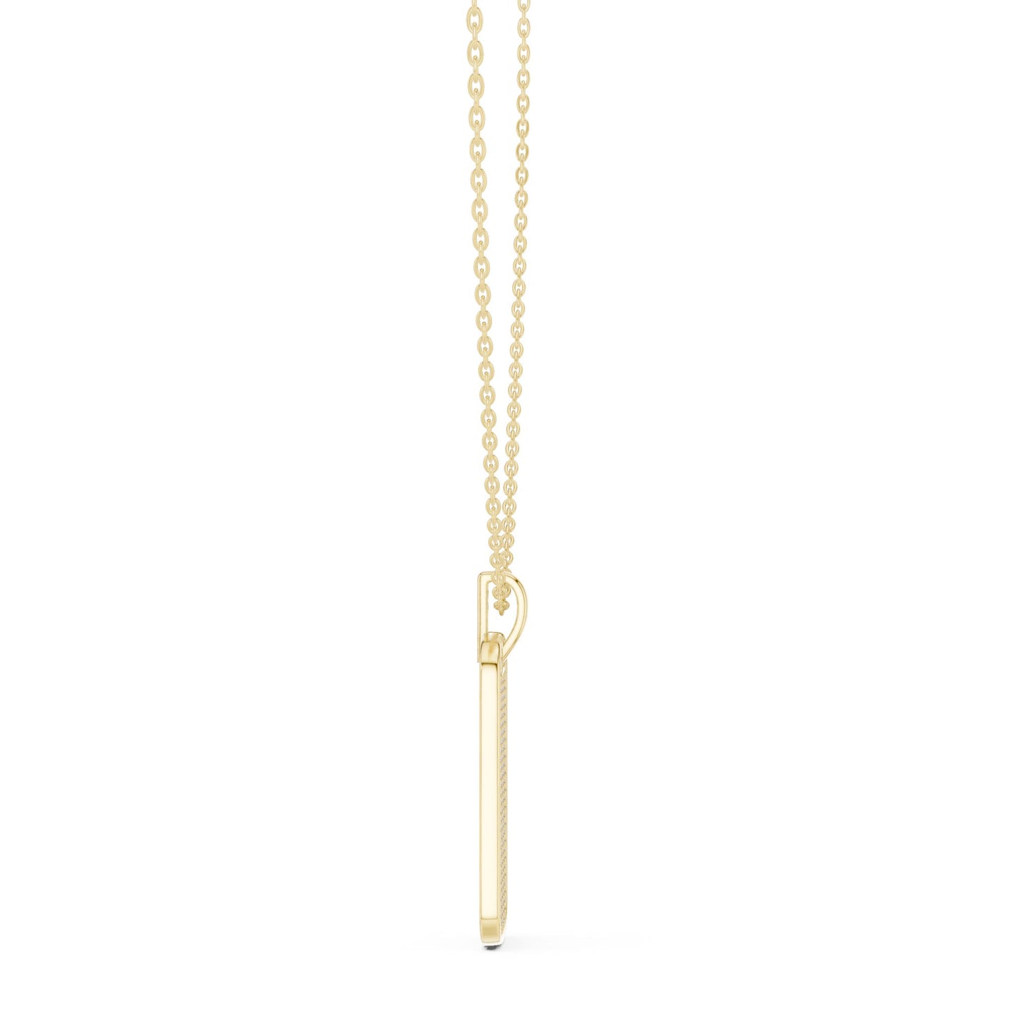 Round Lab Grown Diamond Pave Pendant