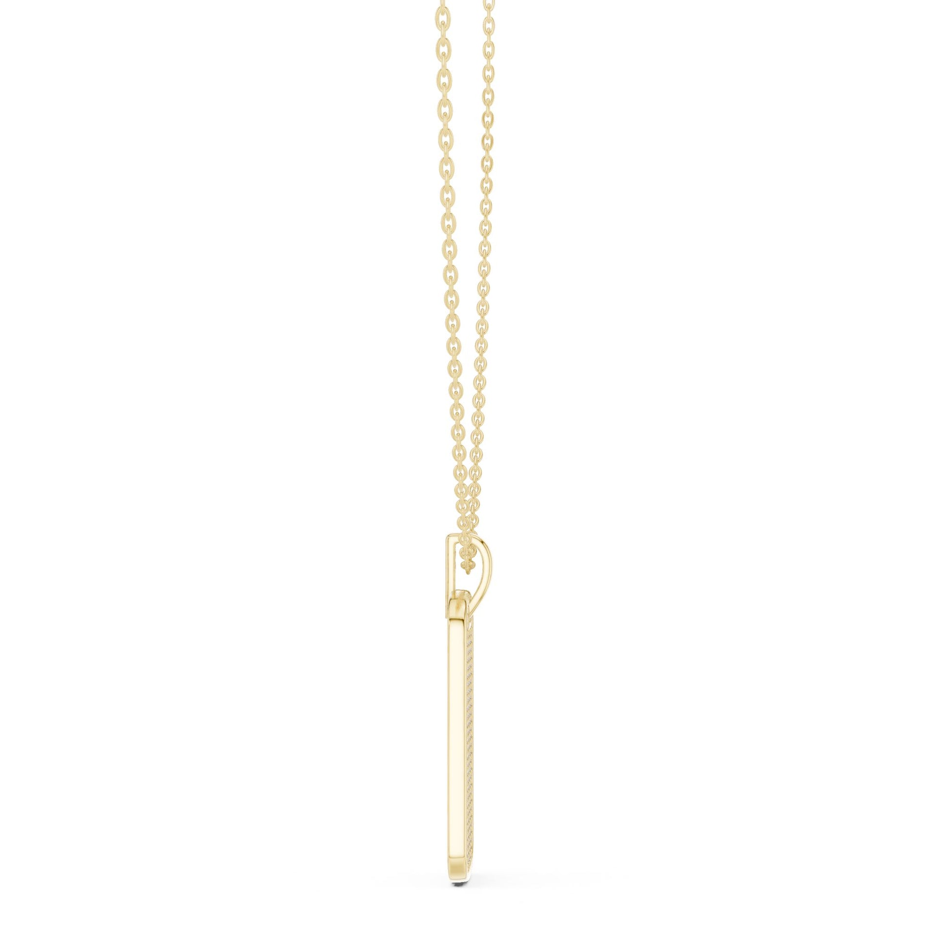 Round Lab Grown Diamond Pave Pendant