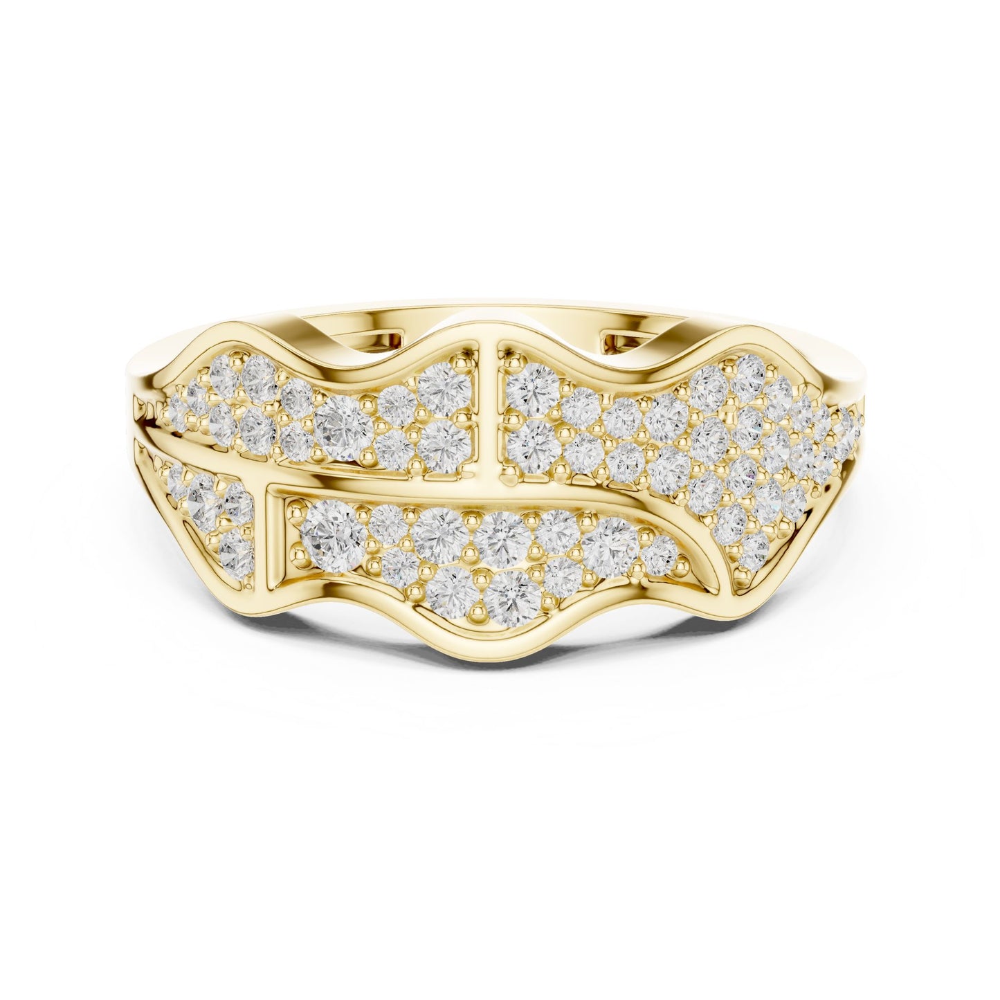 Men's Round Lab Grown Diamond Pave Ring