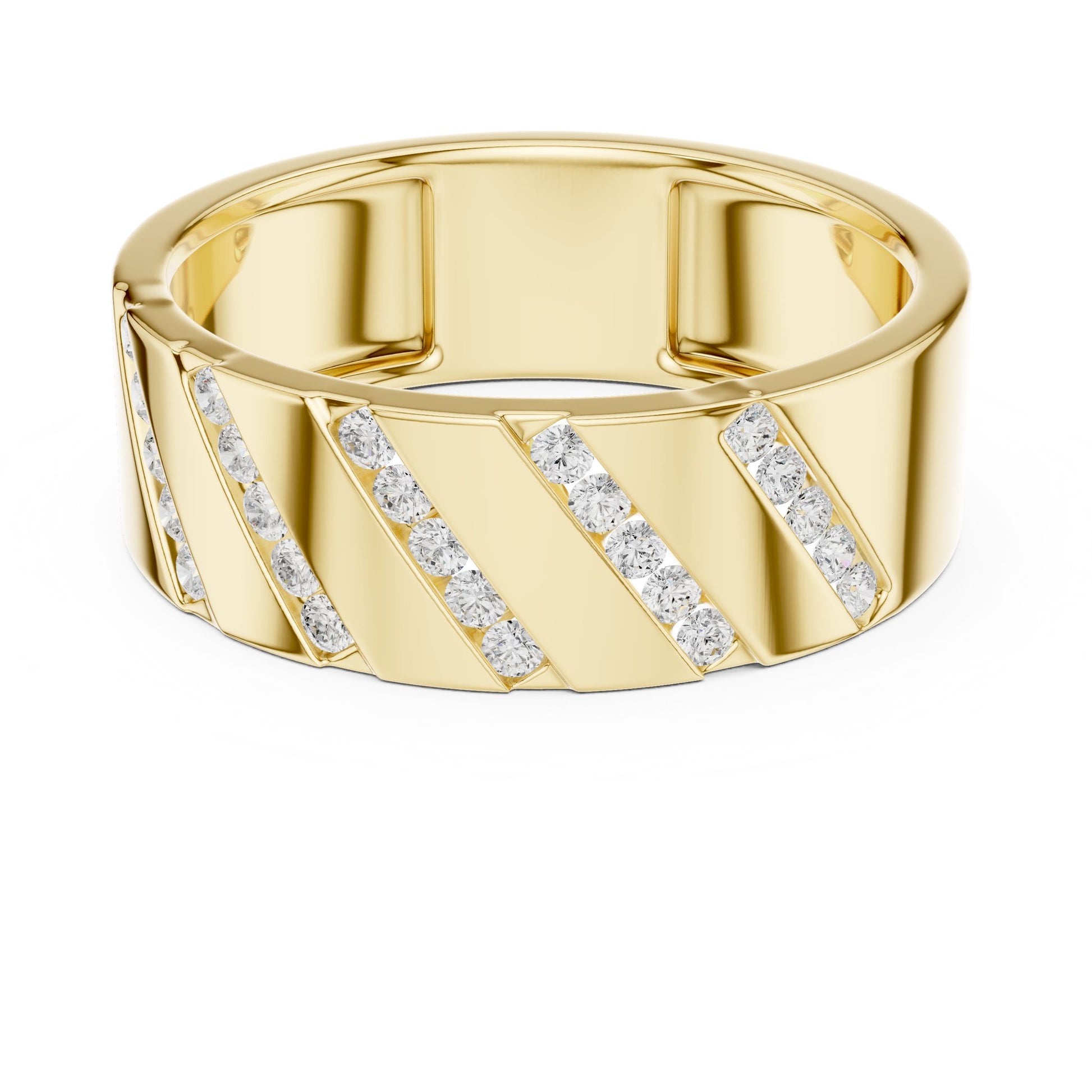 Men's Round Lab Grown Diamond Pave Ring