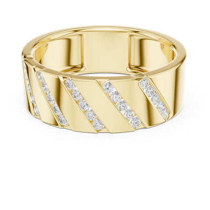 Men's Round Lab Grown Diamond Pave Ring