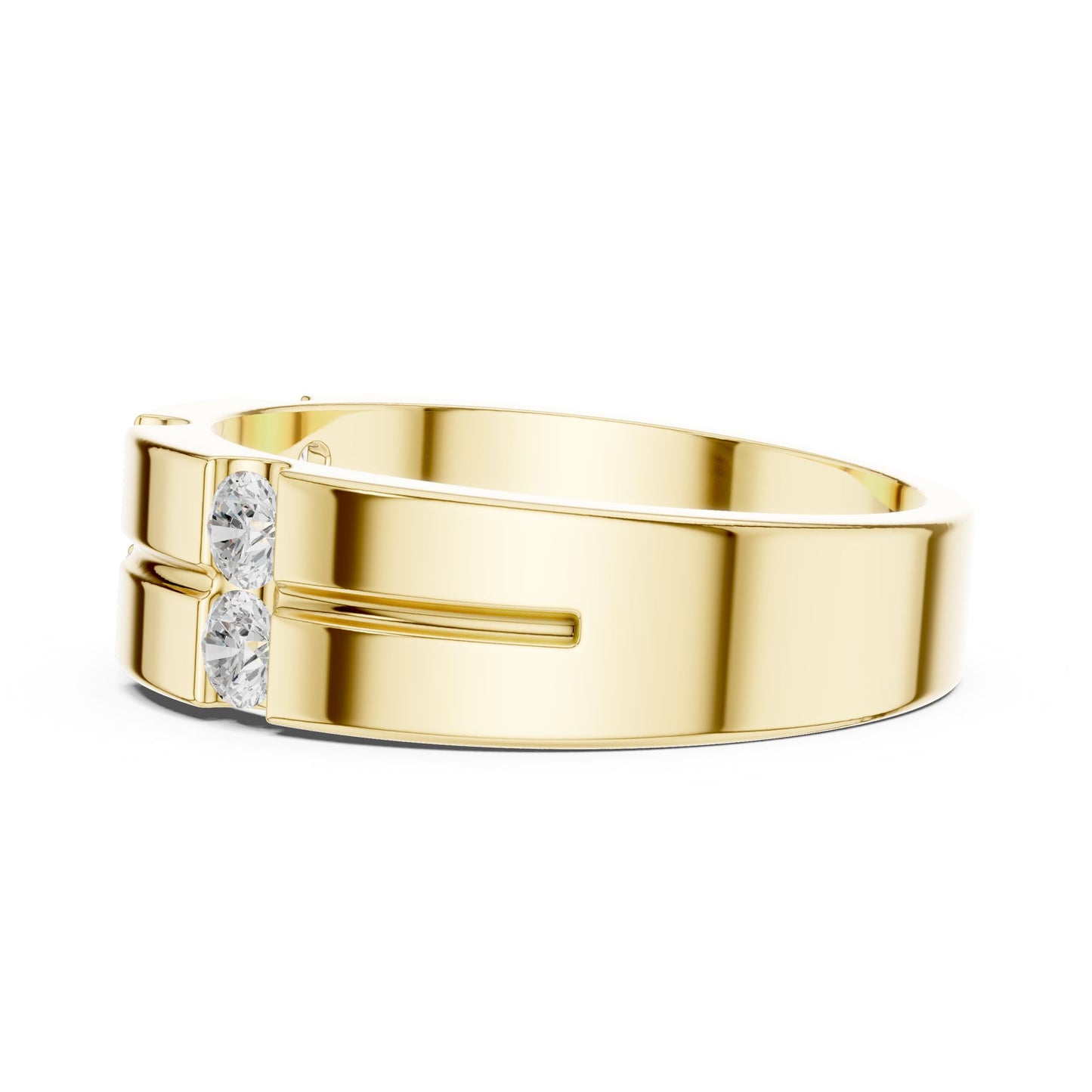 Men's Round Lab Grown Diamond Pave Ring