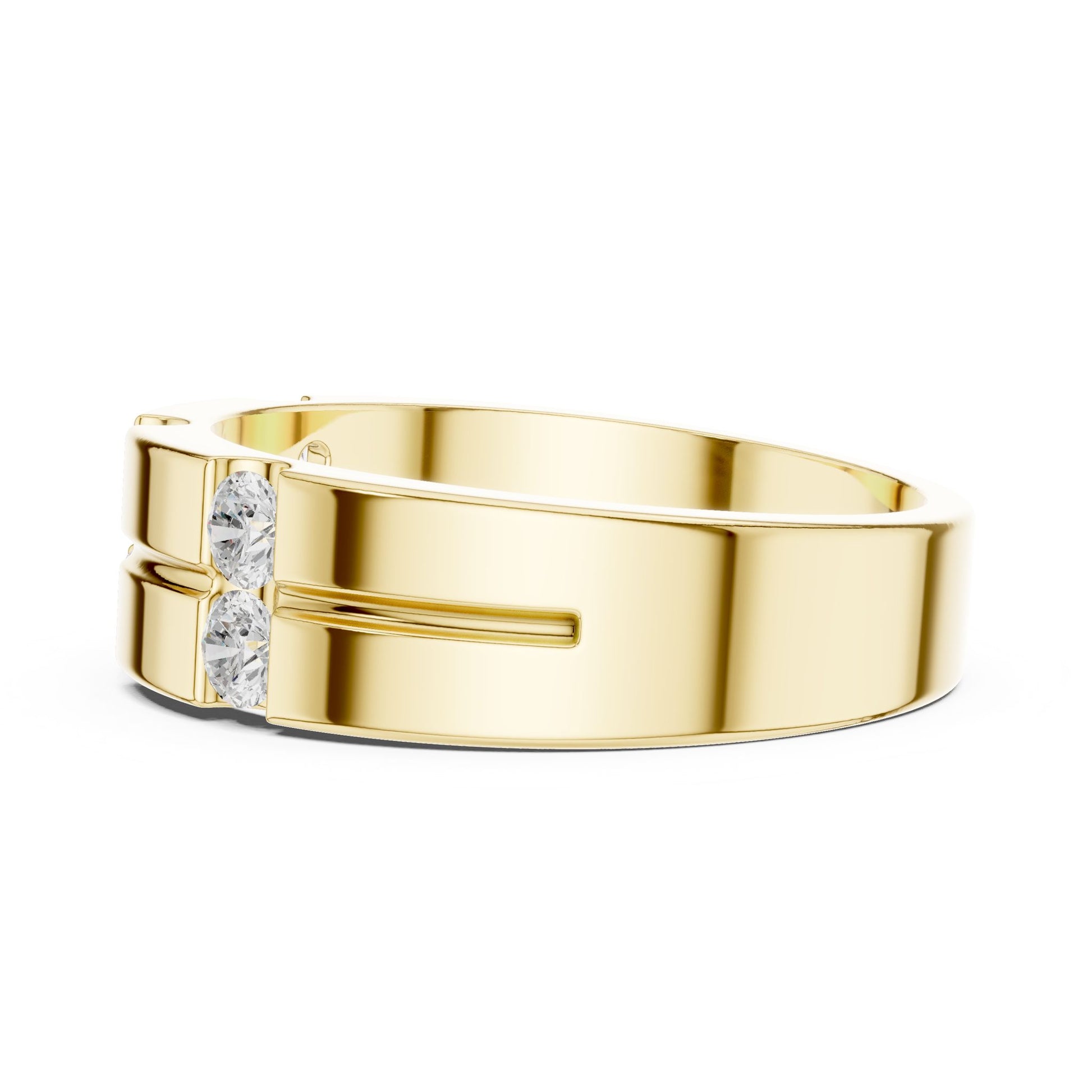 Men's Round Lab Grown Diamond Pave Ring