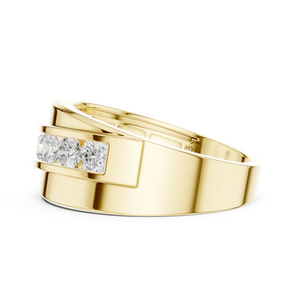 Men's Round Lab Grown Diamond Pave Ring