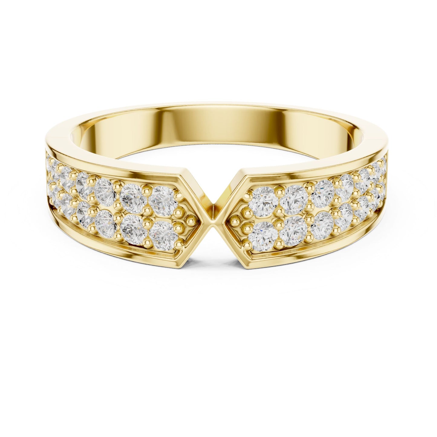 Round Lab Grown Diamond Pave Engagement Ring
