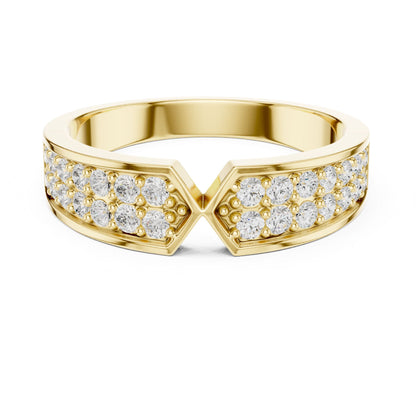 Round Lab Grown Diamond Pave Engagement Ring
