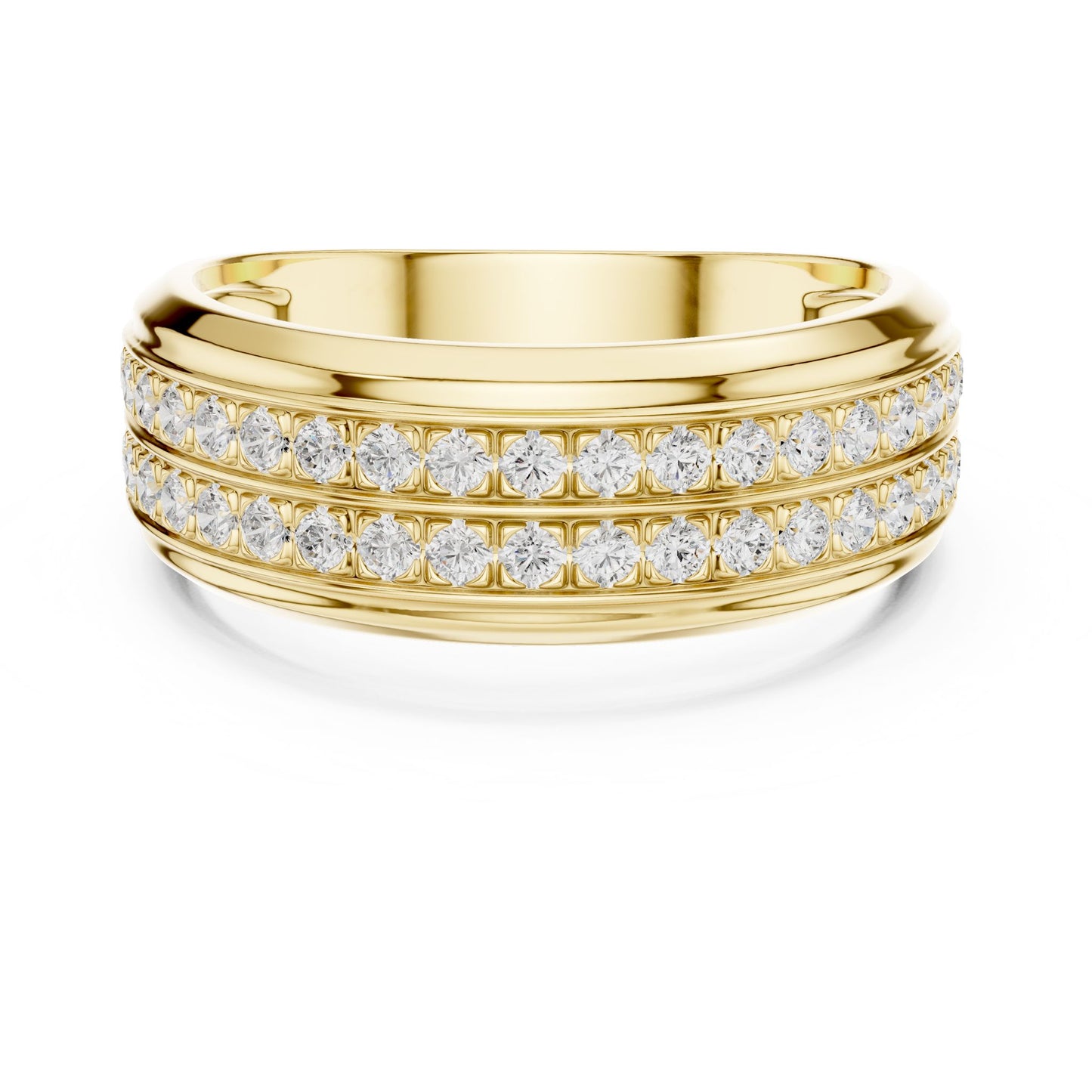 Men's Round Lab Grown Diamond Pave Ring