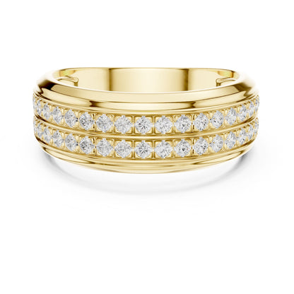 Men's Round Lab Grown Diamond Pave Ring