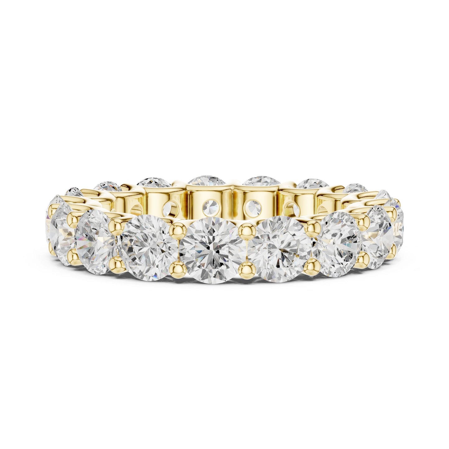 Round Lab Grown Diamond Pave Engagement Ring