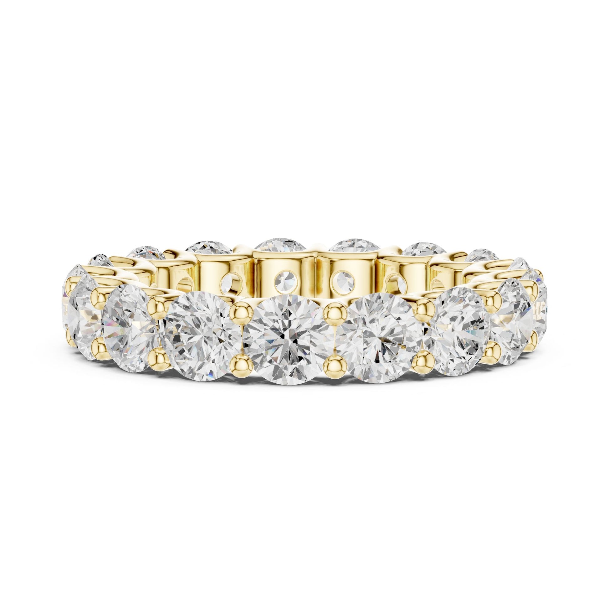 Round Lab Grown Diamond Pave Engagement Ring