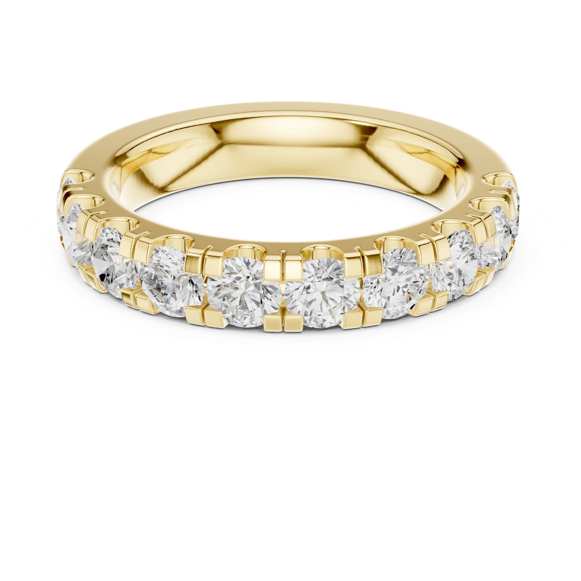 Round Lab Grown Diamond Pave Engagement Ring