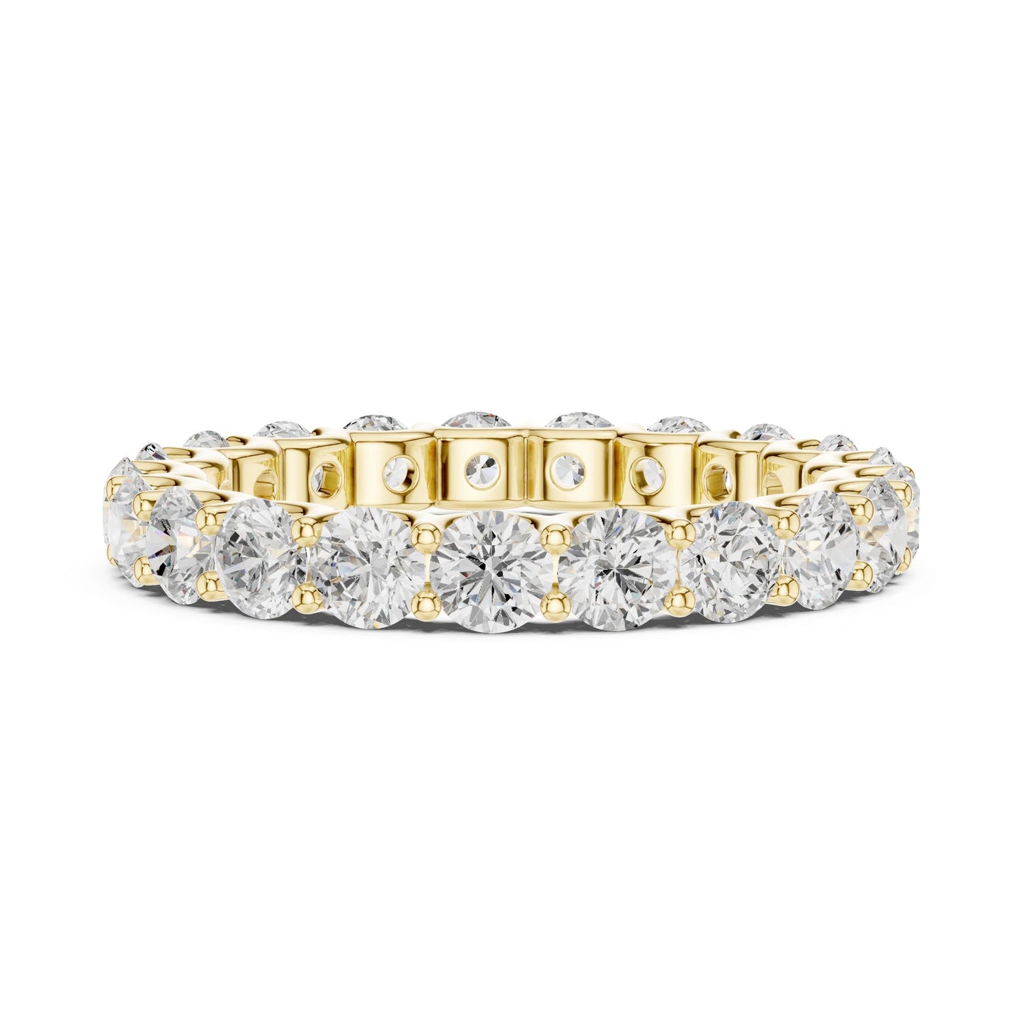 Round Lab Grown Diamond Pave Engagement Ring