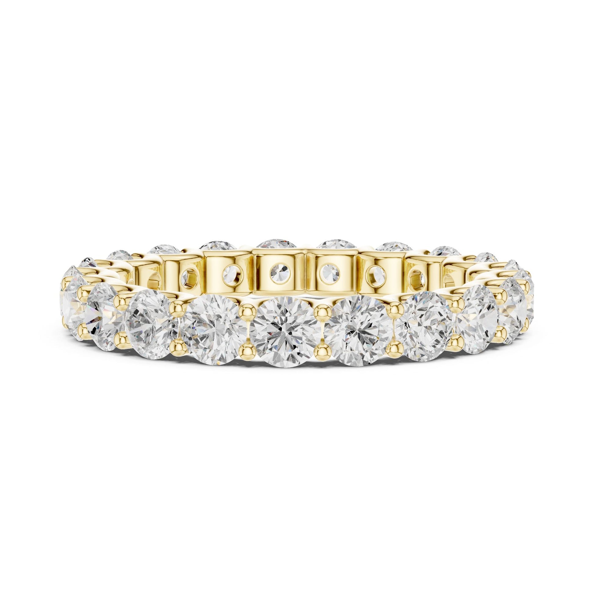 Round Lab Grown Diamond Pave Engagement Ring
