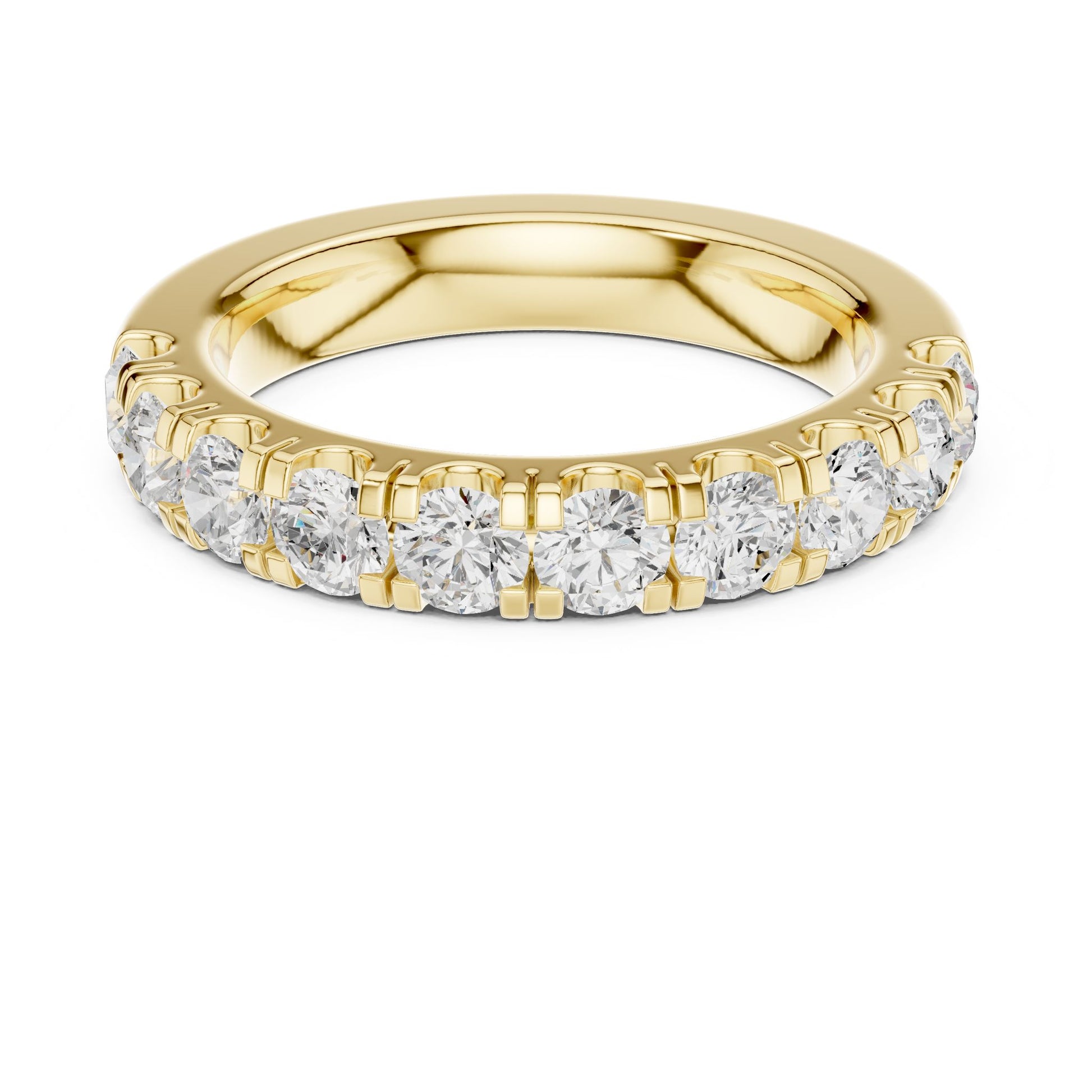Round Lab Grown Diamond Pave Engagement Ring