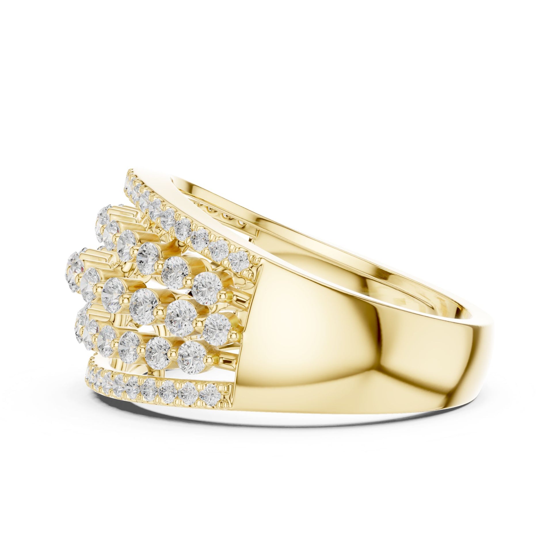 Round Lab Grown Diamond Pave Engagement Ring