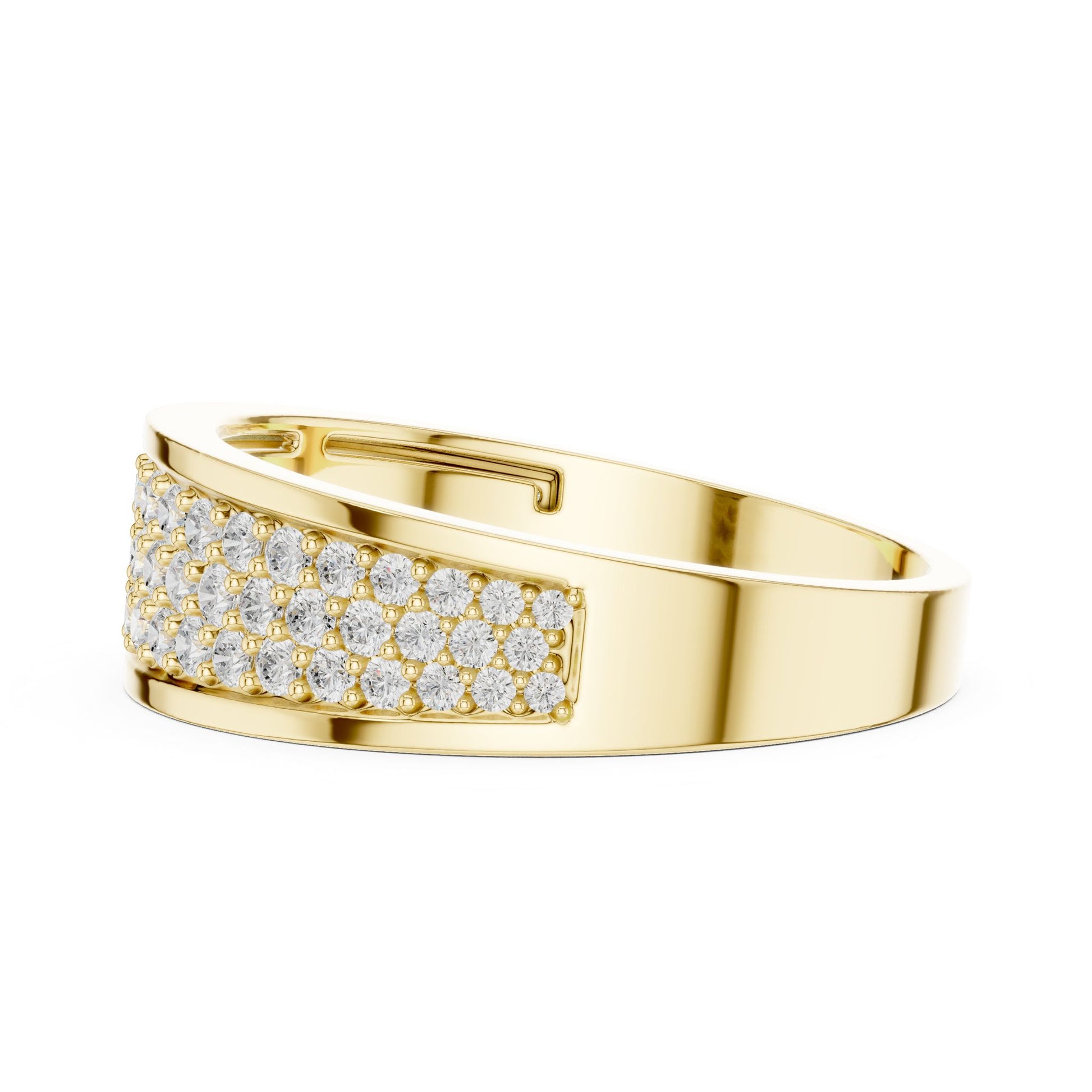 Men's Round Lab Grown Diamond Pave Ring