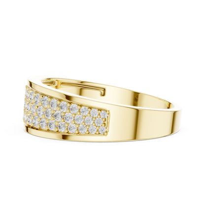Men's Round Lab Grown Diamond Pave Ring