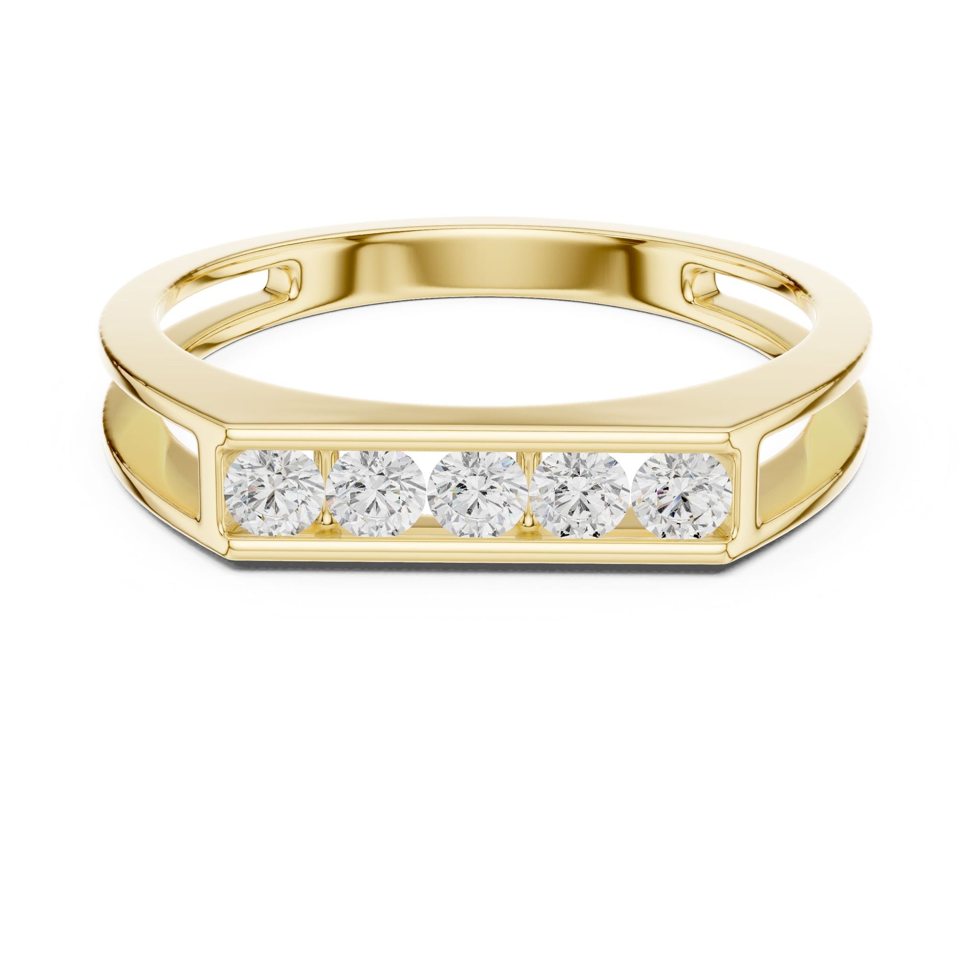Men's Round Lab Grown Diamond Pave Ring
