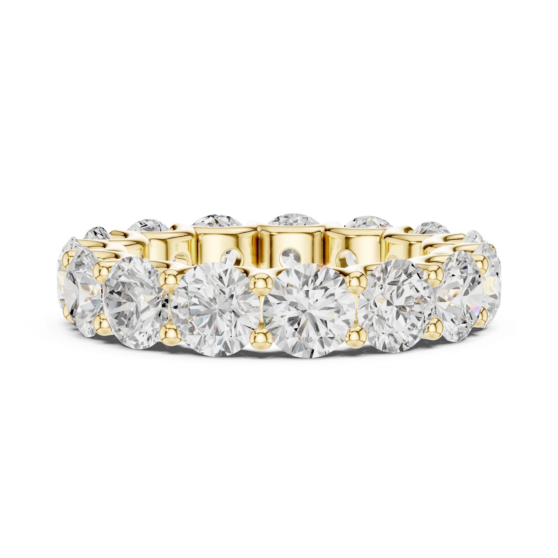 Round Lab Grown Diamond Pave Engagement Ring