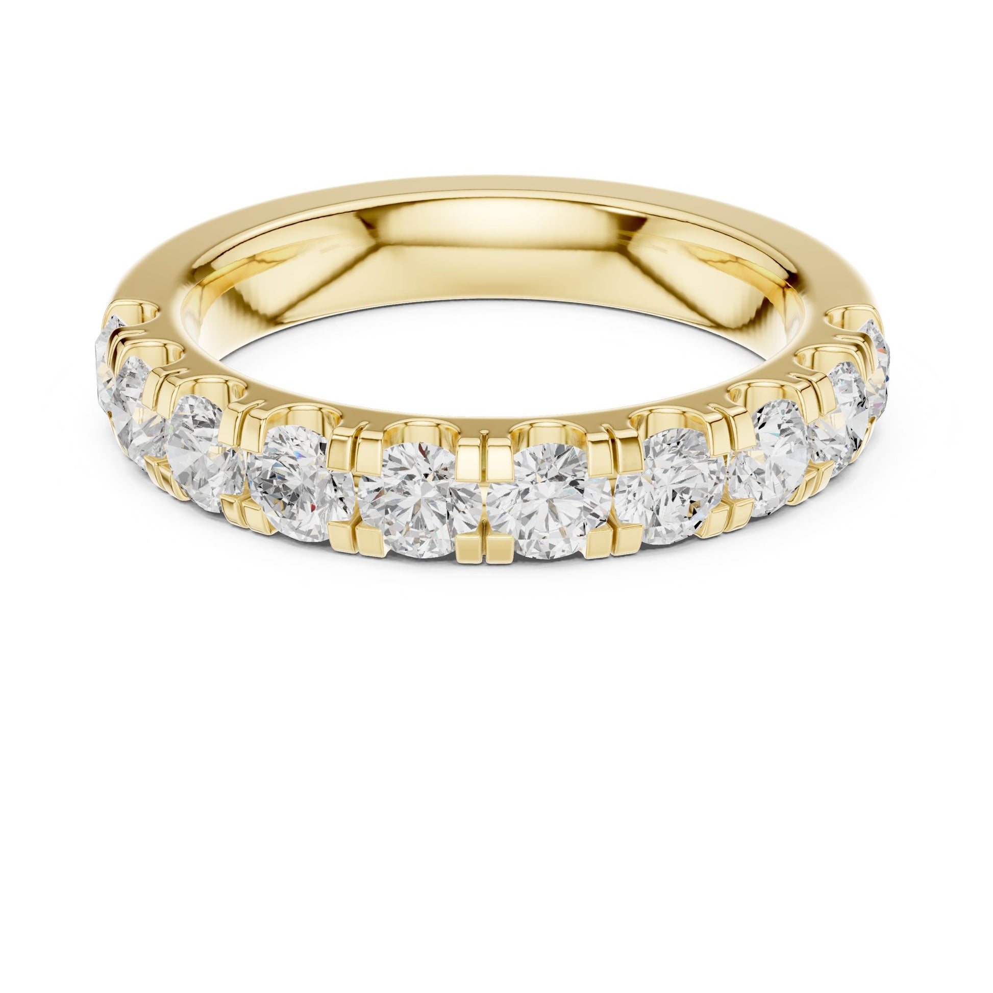 Round Lab Grown Diamond Pave Engagement Ring