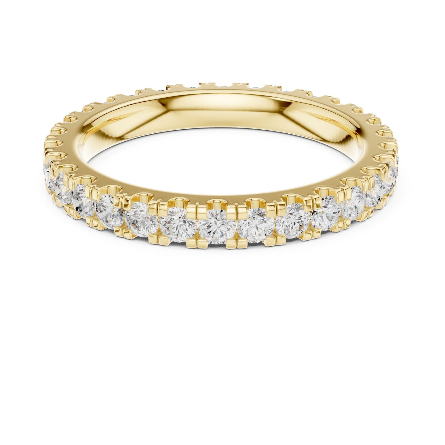 Round Lab Grown Diamond Pave Engagement Ring
