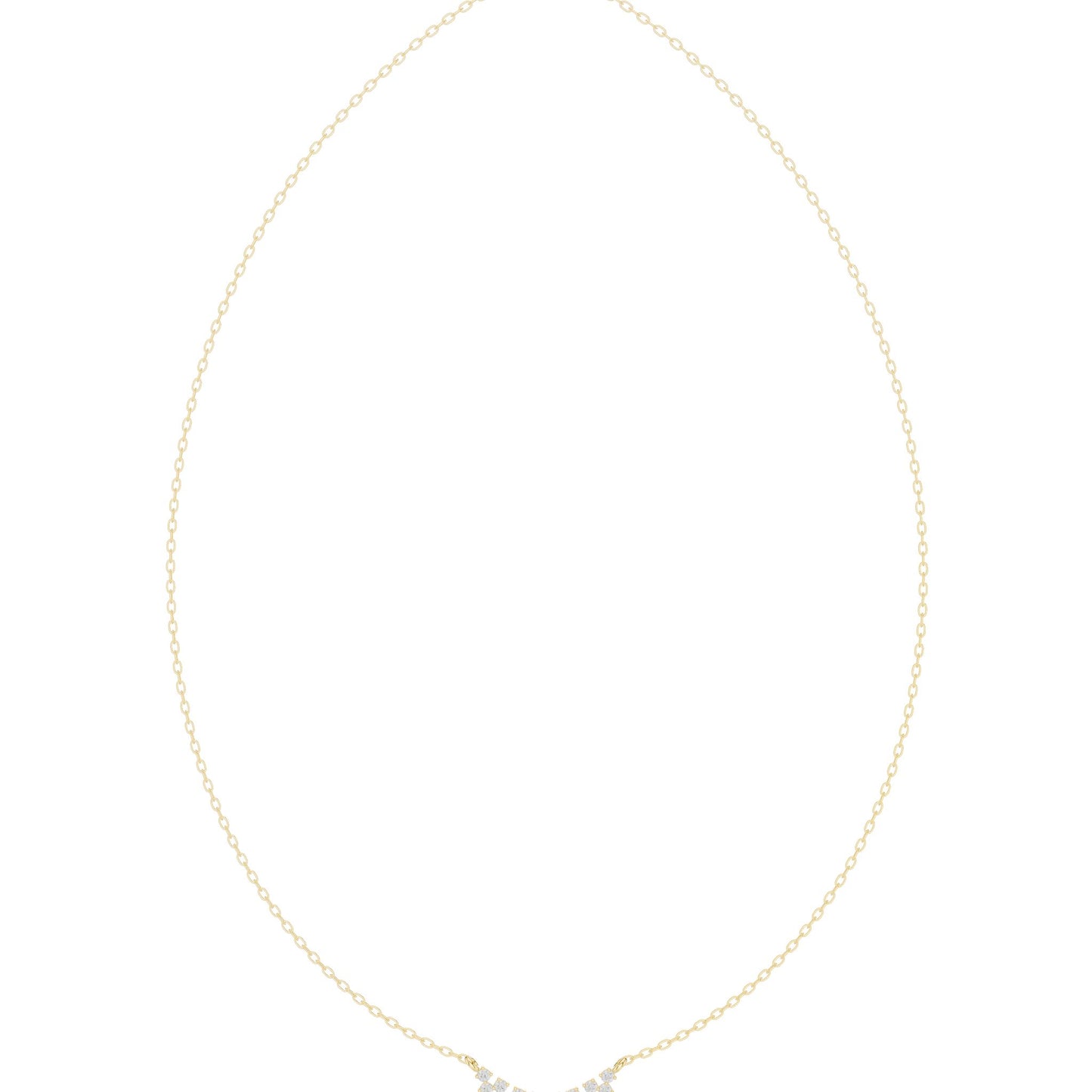 Round Lab Grown Diamond Pave Pendant