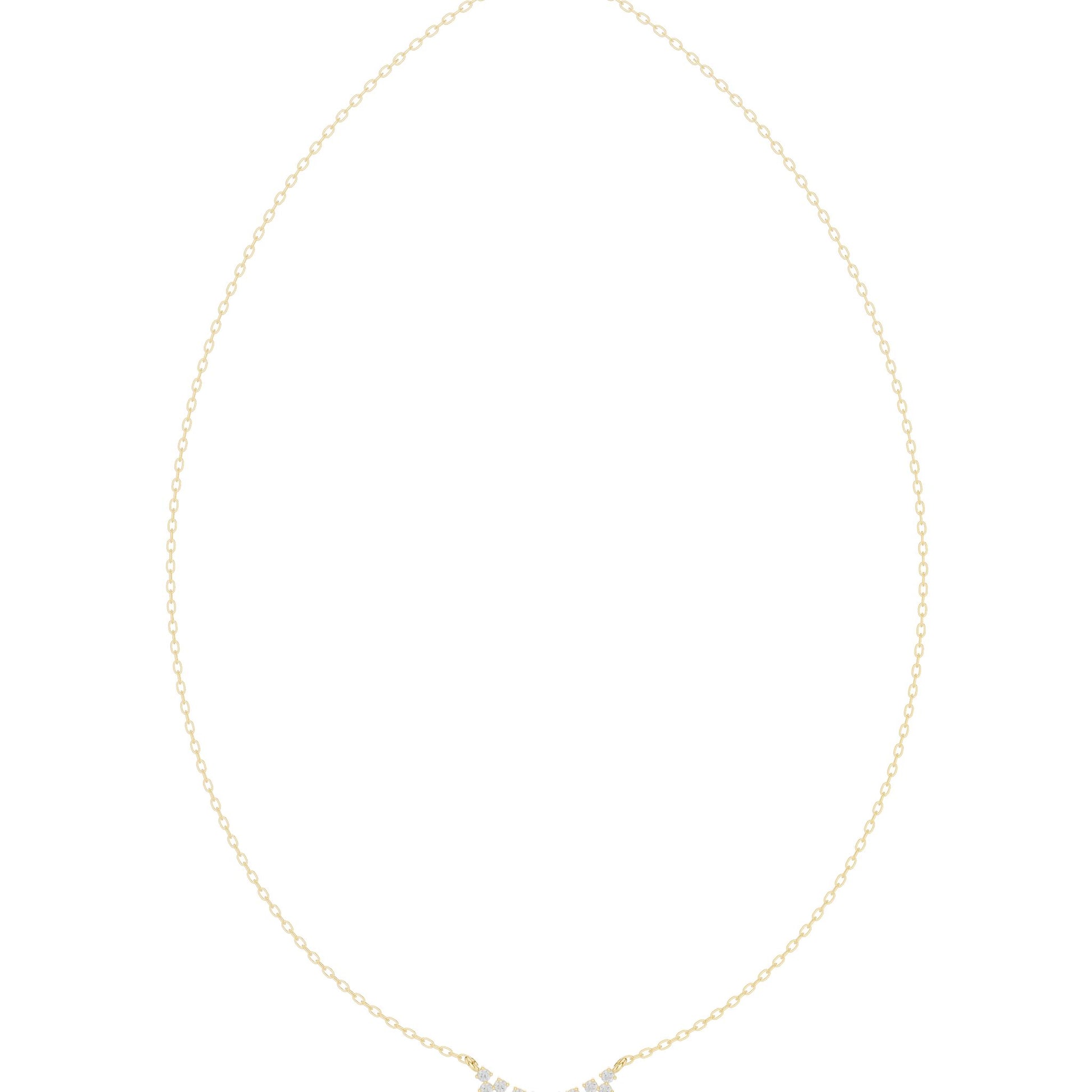 Round Lab Grown Diamond Pave Pendant
