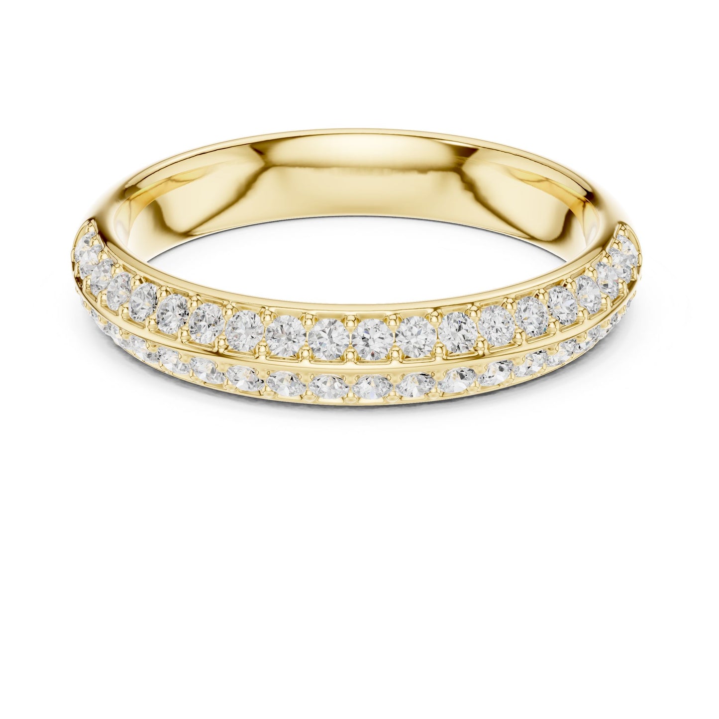Round Lab Grown Diamond Pave Engagement Ring