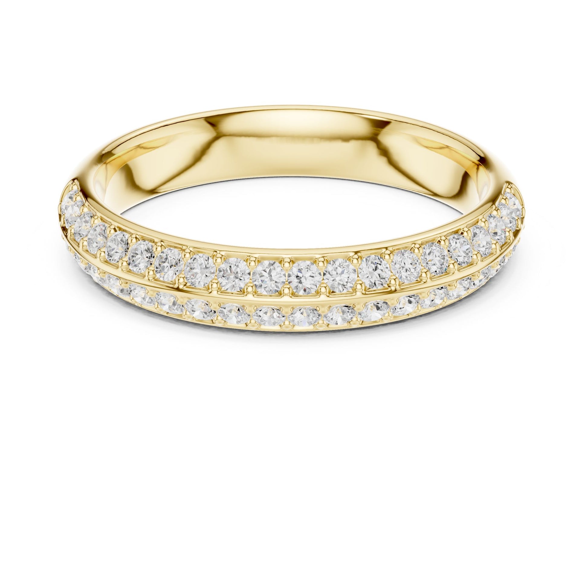 Round Lab Grown Diamond Pave Engagement Ring