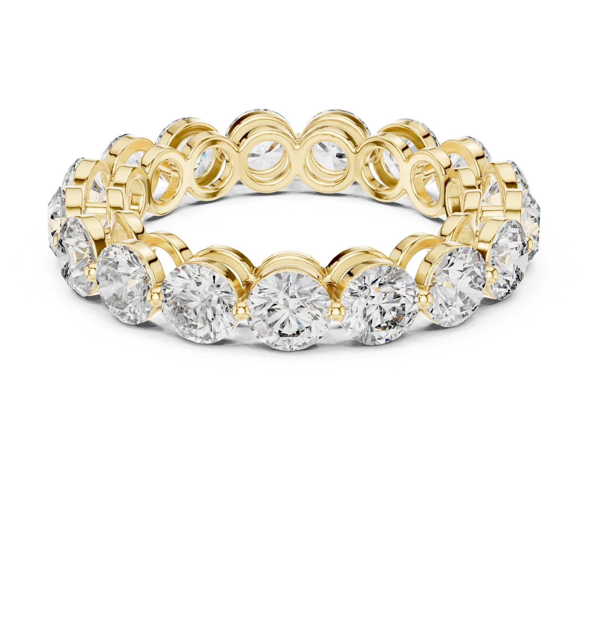 Round Lab Grown Diamond Pave Engagement Ring