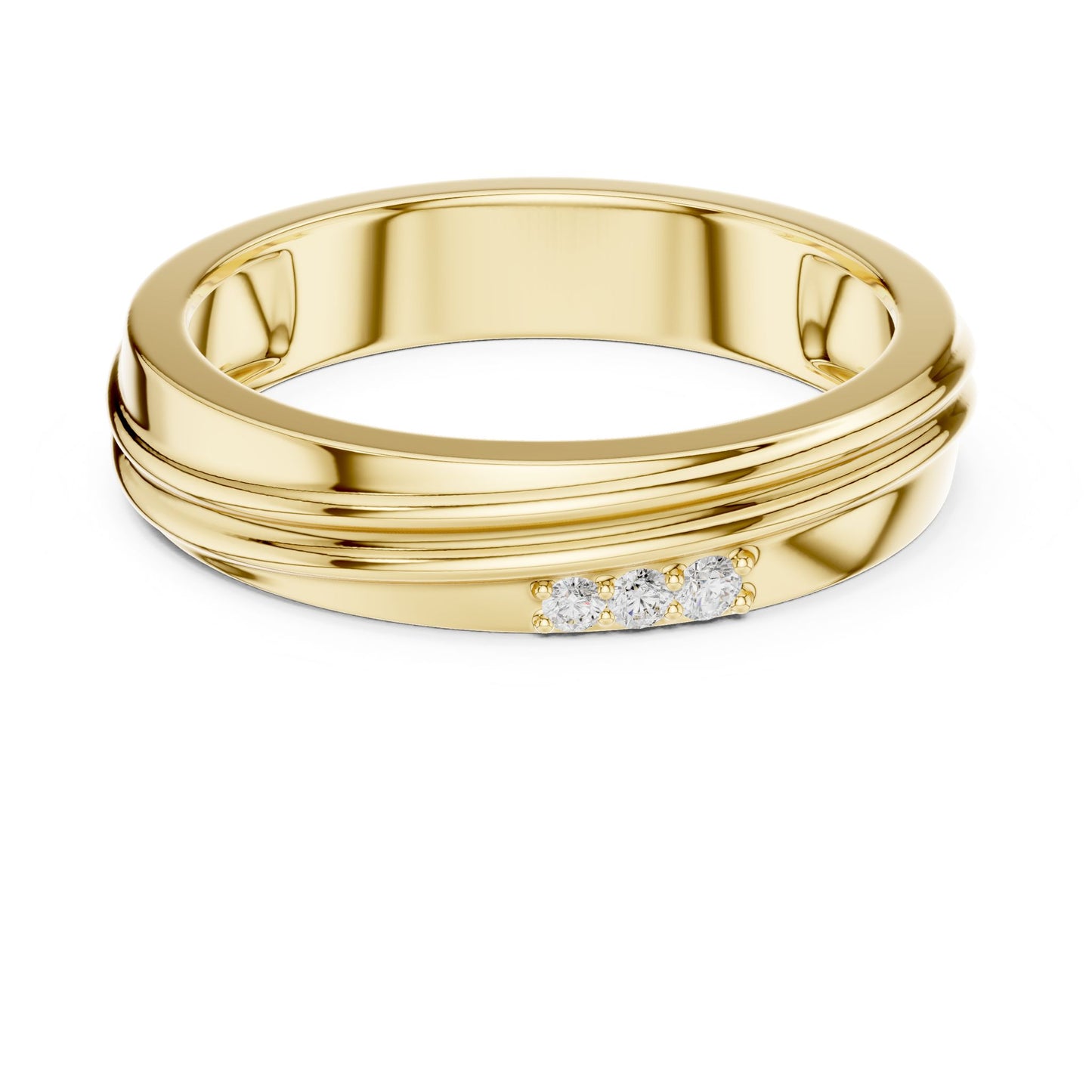 Men's Round Lab Grown Diamond Pave Ring
