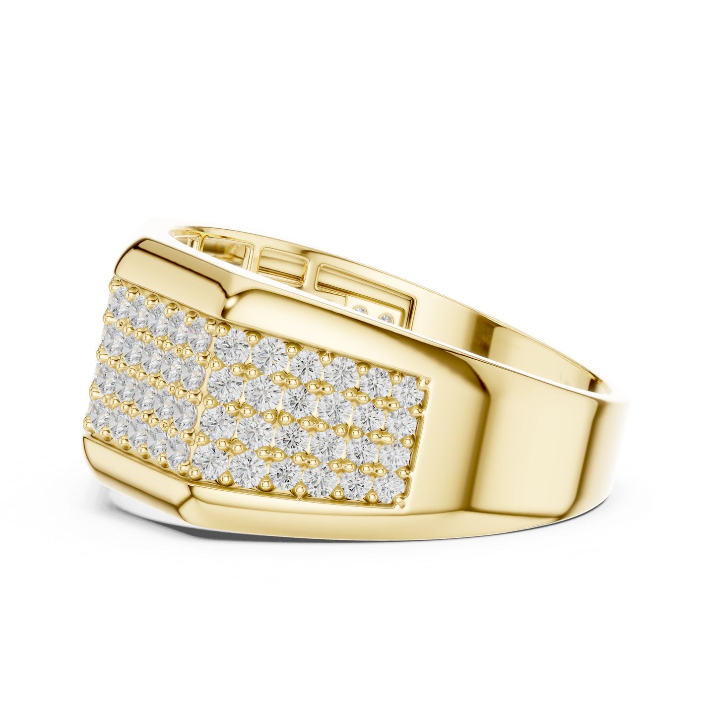 Men's Round Lab Grown Diamond Pave Ring