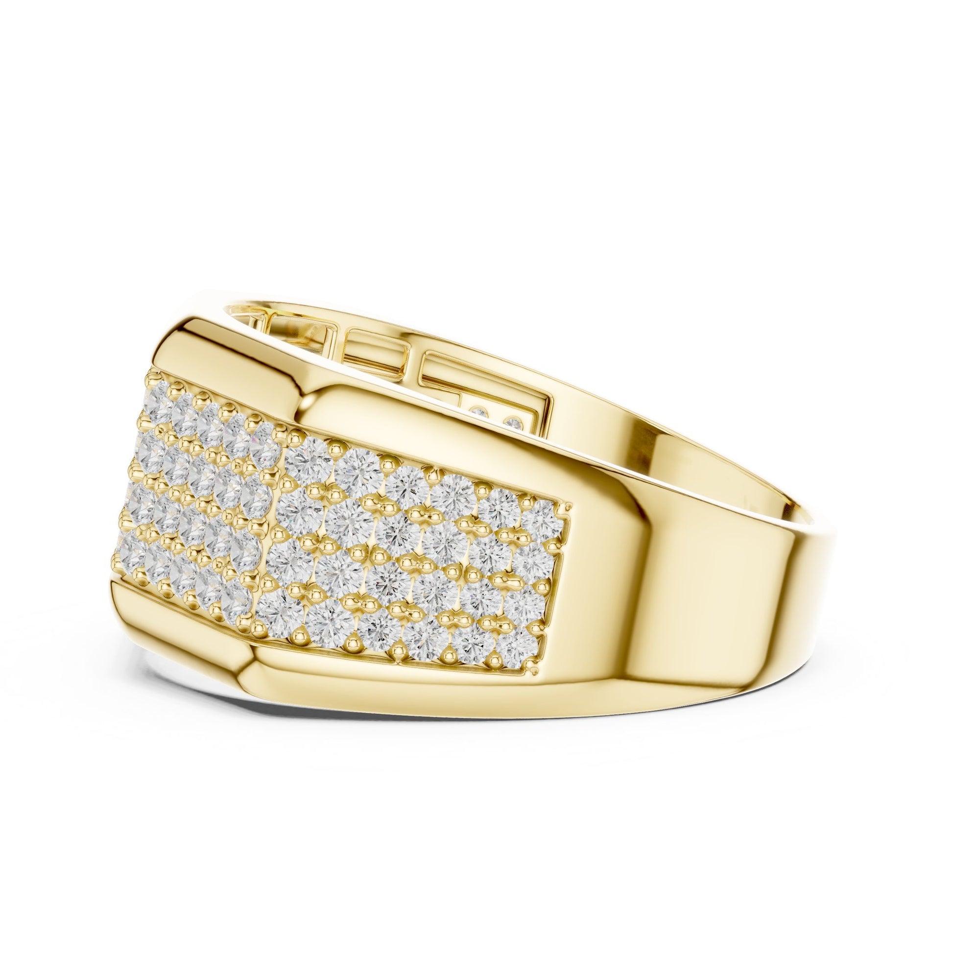 Men's Round Lab Grown Diamond Pave Ring