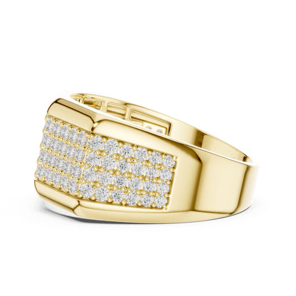 Men's Round Lab Grown Diamond Pave Ring