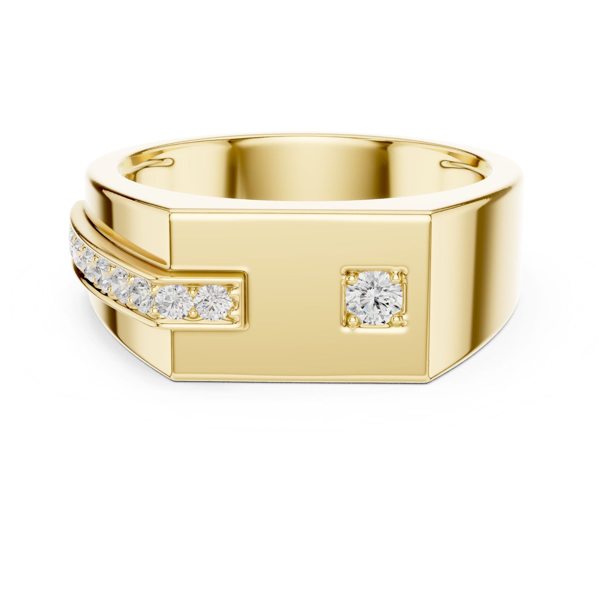 Men's Round Lab Grown Diamond Pave Ring