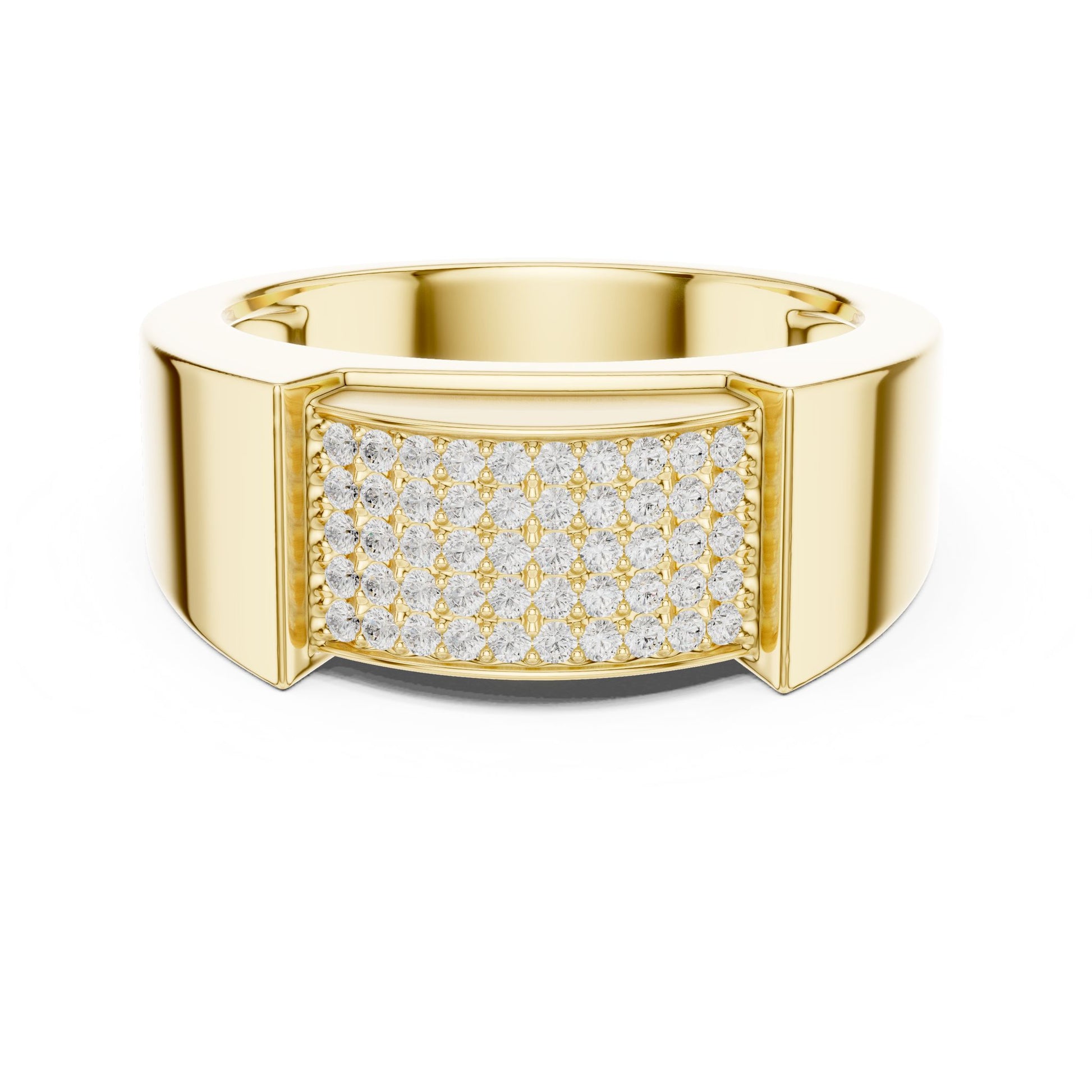 Men's Round Lab Grown Diamond Pave Ring