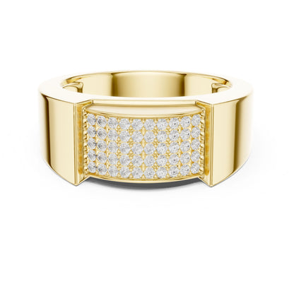 Men's Round Lab Grown Diamond Pave Ring