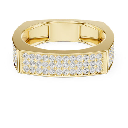 Men's Round Lab Grown Diamond Pave Ring