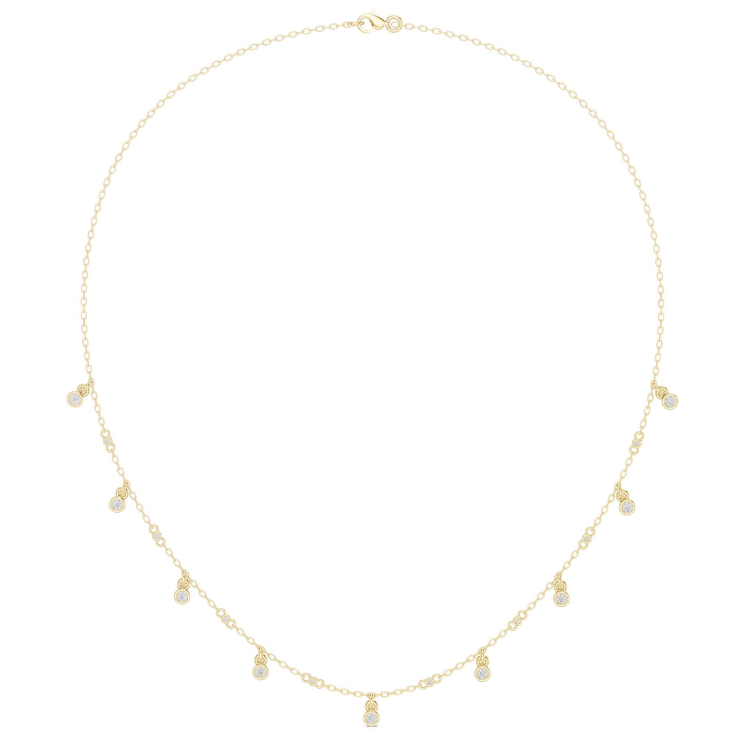 Round Lab Grown Diamond Pave Pendant