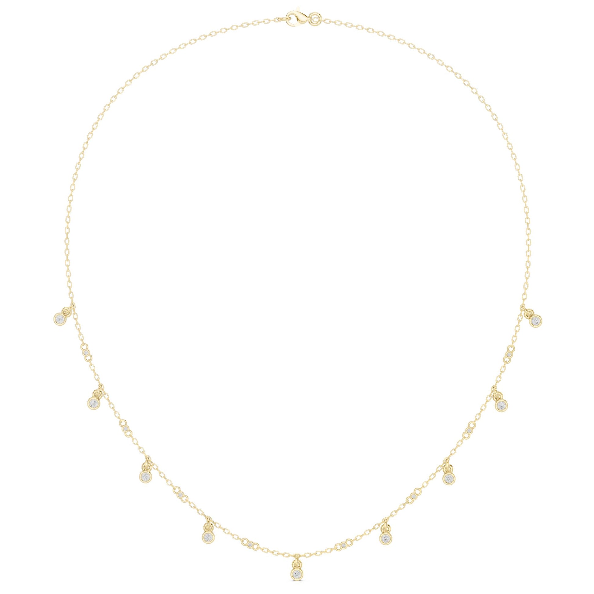 Round Lab Grown Diamond Pave Pendant