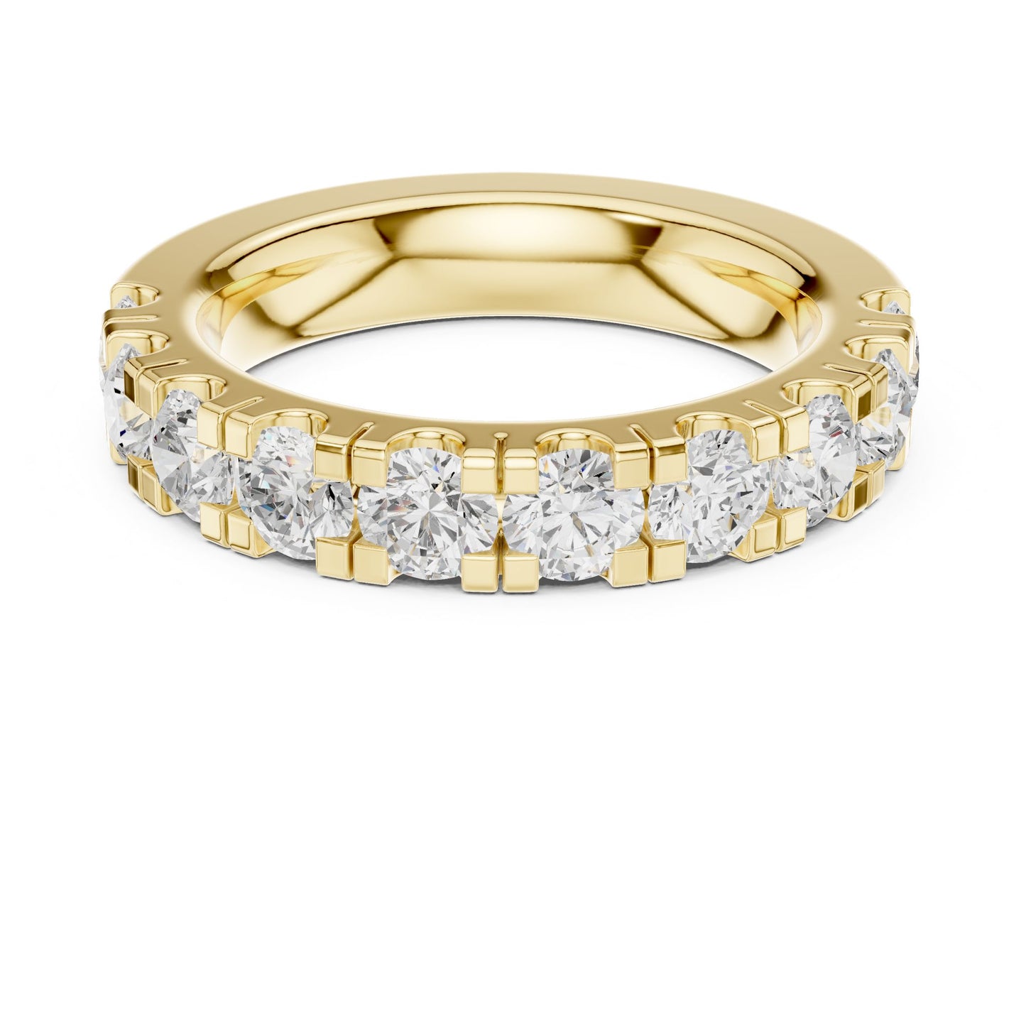 Round Lab Grown Diamond Pave Engagement Ring