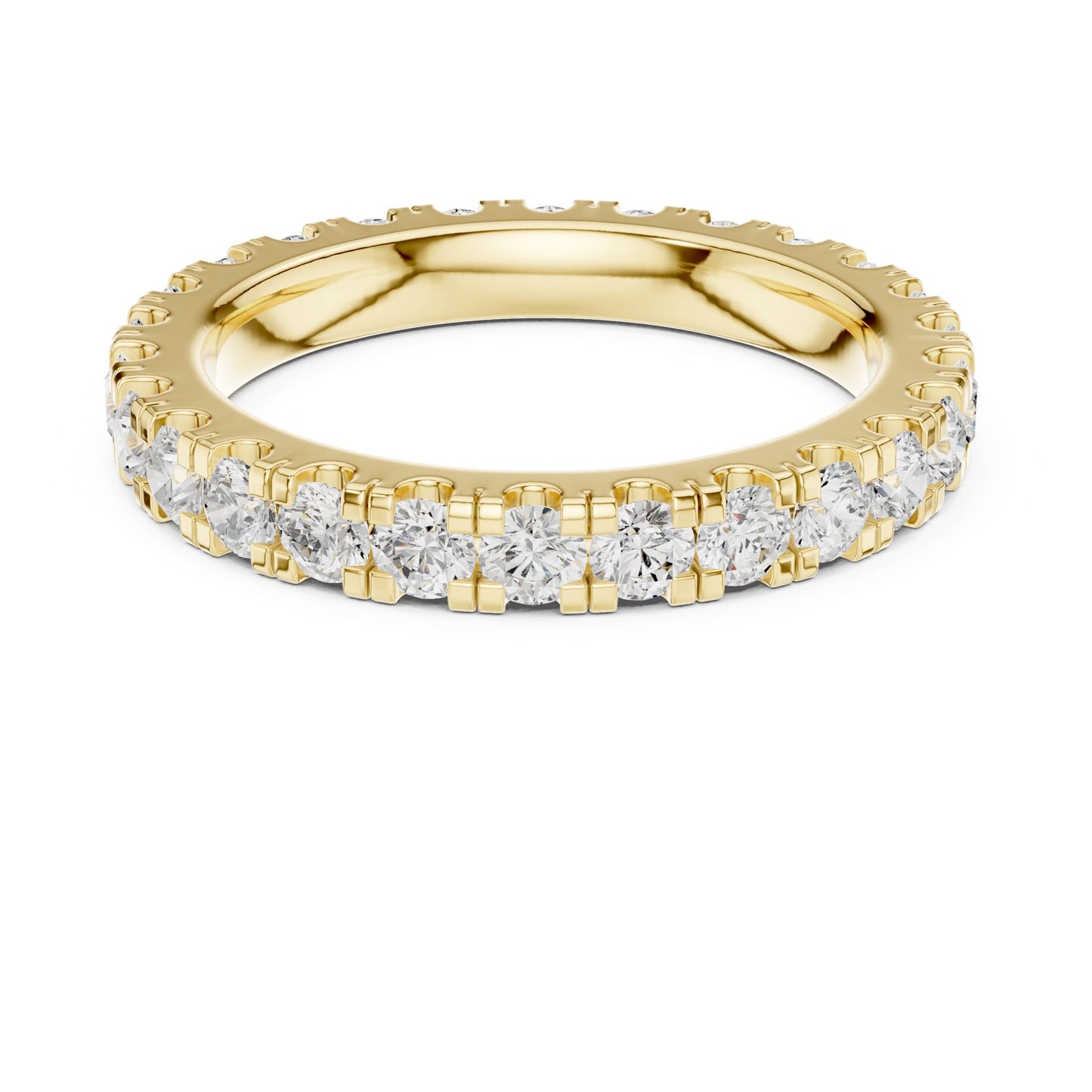 Round Lab Grown Diamond Pave Engagement Ring