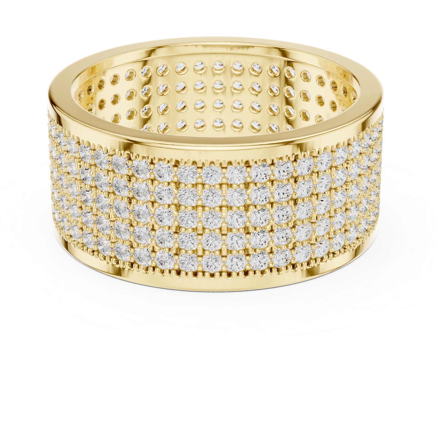 Men's Round Lab Grown Diamond Pave Ring