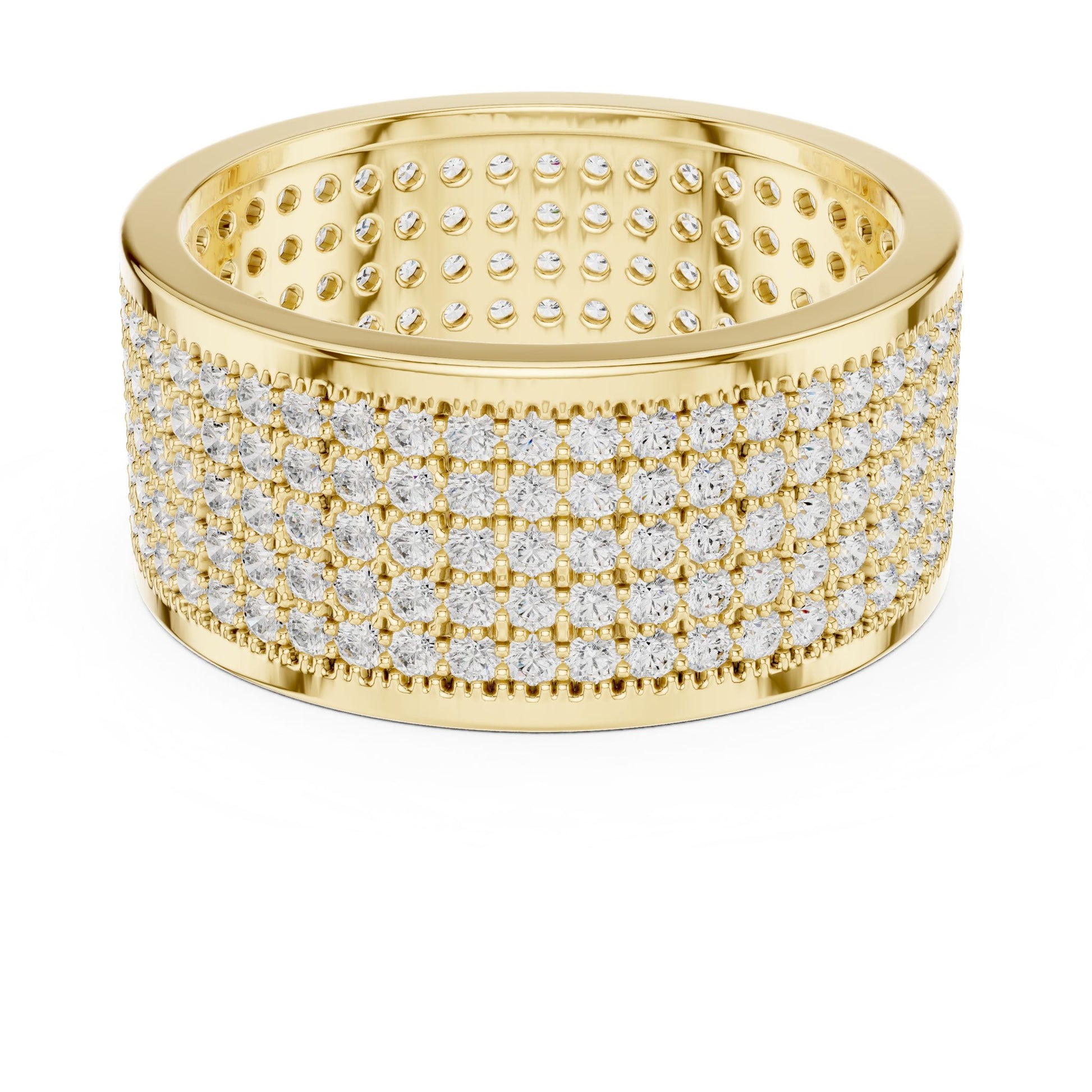 Men's Round Lab Grown Diamond Pave Ring