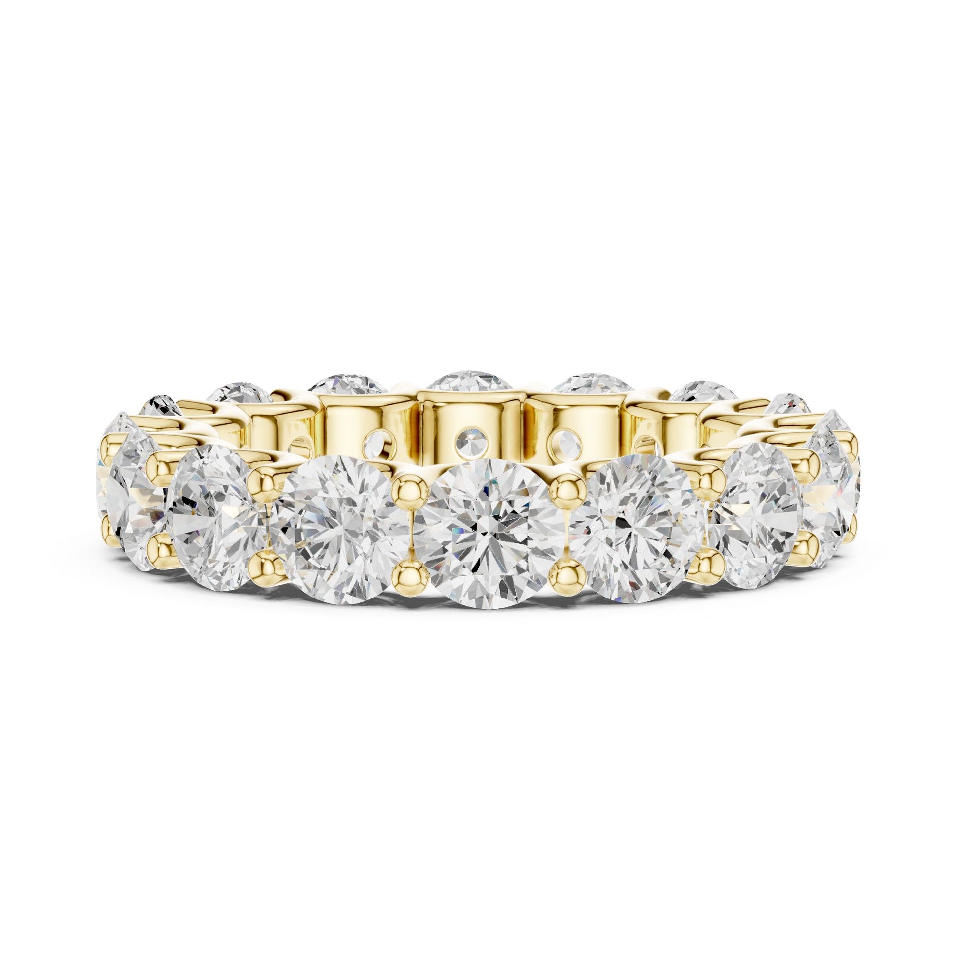 Round Lab Grown Diamond Pave Engagement Ring