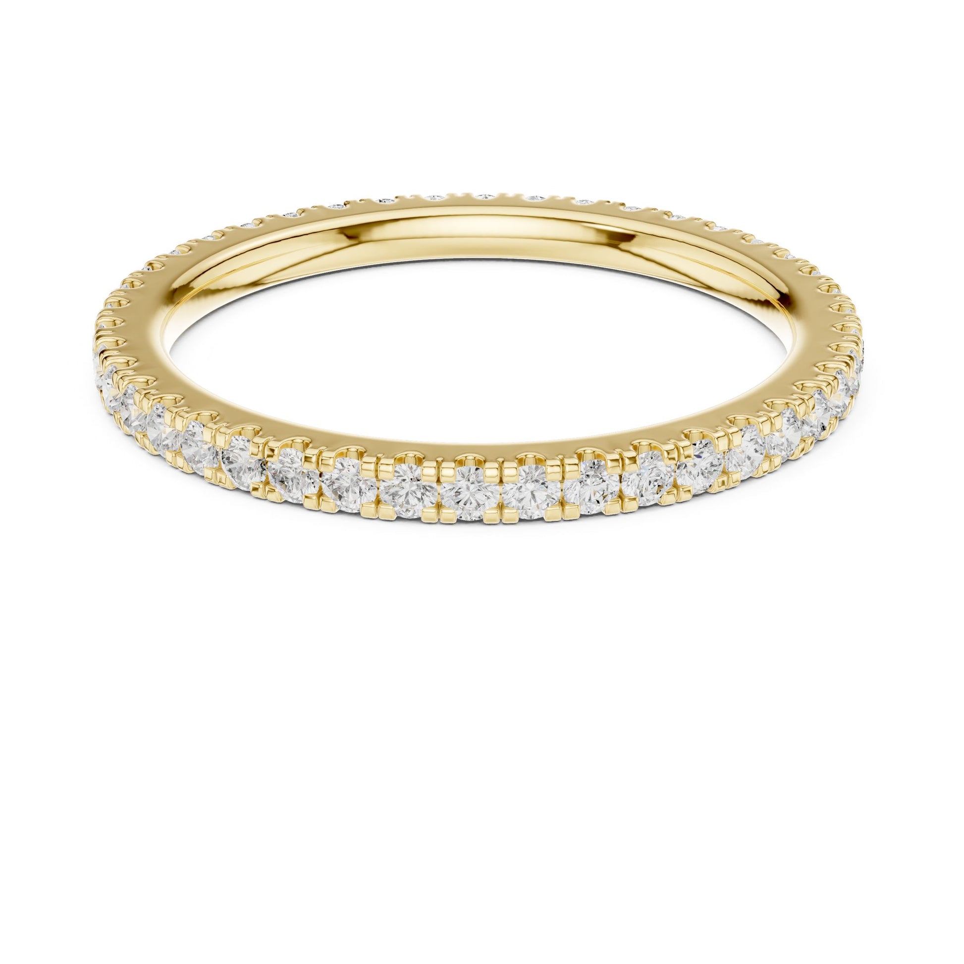 Round Lab Grown Diamond Pave Engagement Ring