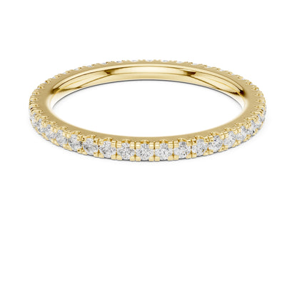 Round Lab Grown Diamond Pave Engagement Ring