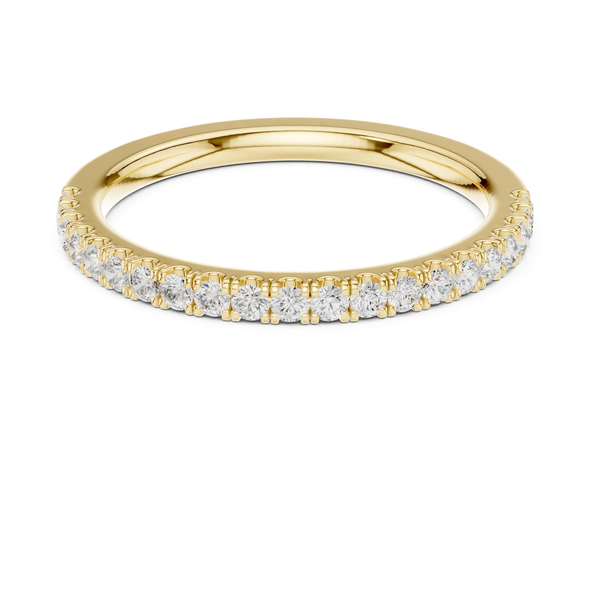 Round Lab Grown Diamond Pave Engagement Ring