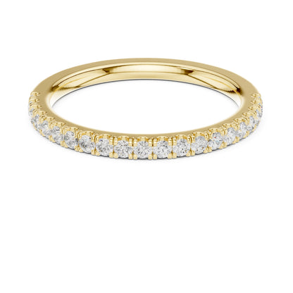 Round Lab Grown Diamond Pave Engagement Ring