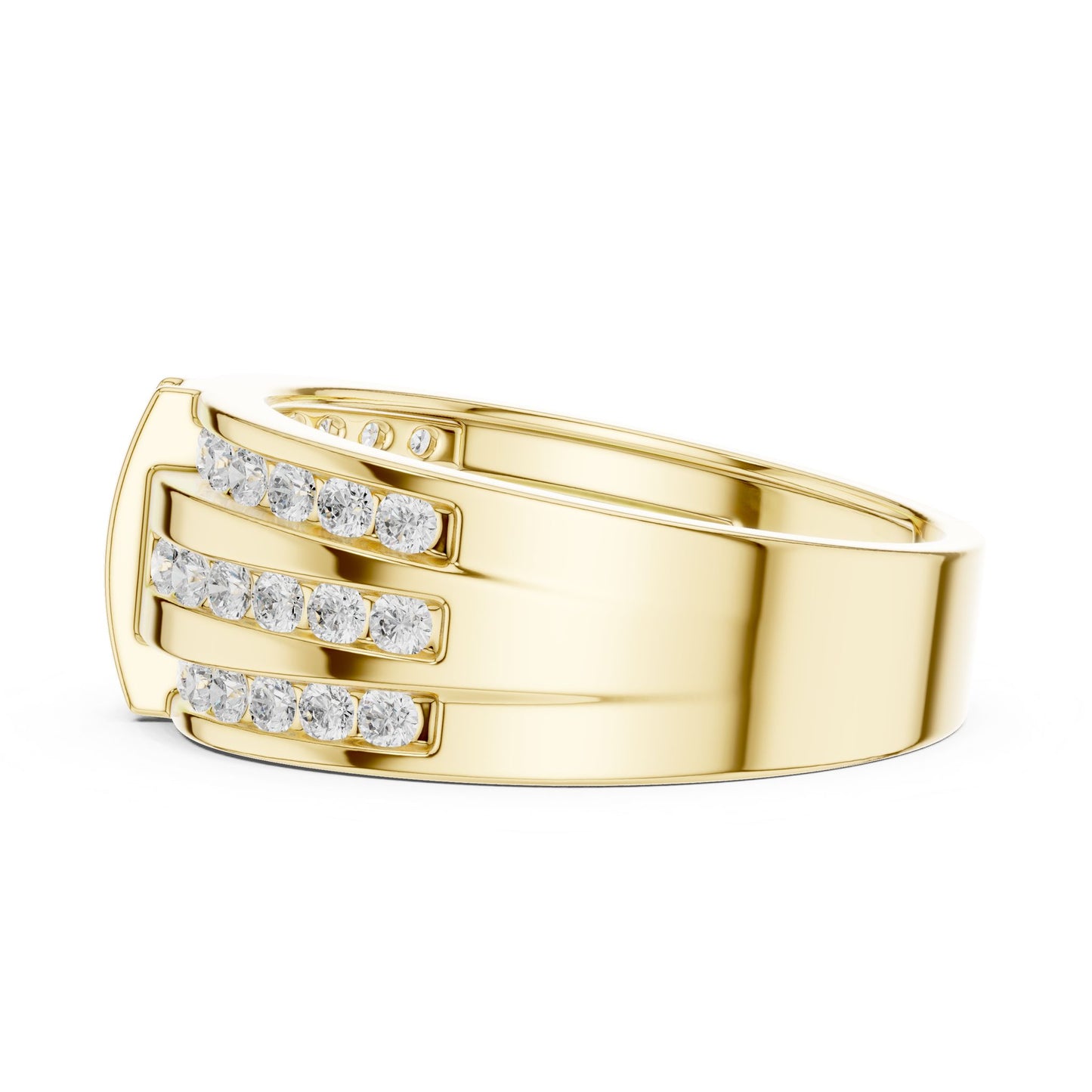 Men's Round Lab Grown Diamond Pave Ring